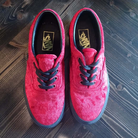 ❤Royal Red Velvet VANS❤ - Picture 3 of 8